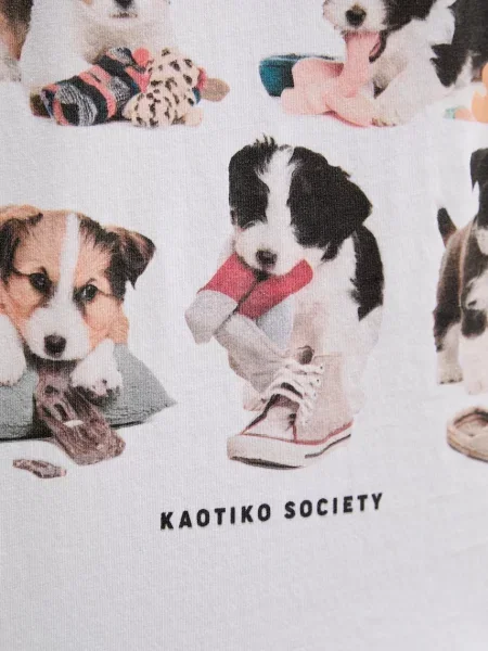 Футболка Kaotiko с принтом белая