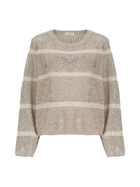 Sweter Panicale z cekinami żółty