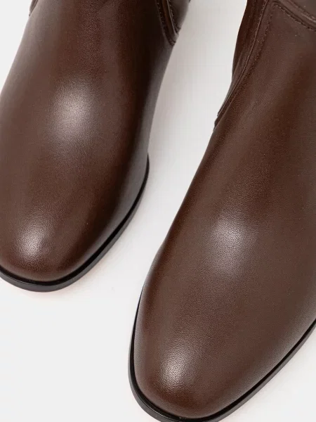 Кожаные сапоги Lauren Ralph Lauren коричневые