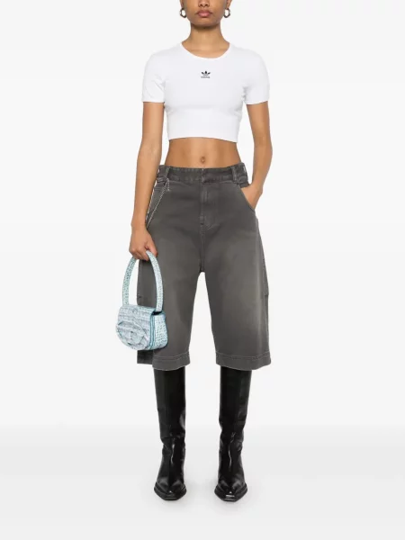 Cropp tricou Adidas cu dungi de costum alb