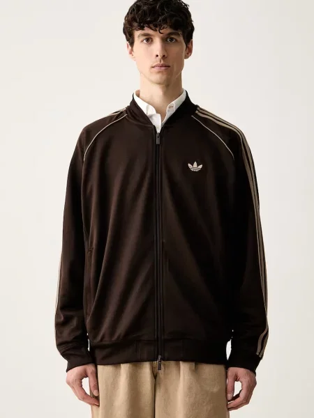 Adidas Originals hanorac cu pentru bărbați Adicolor Classics Loose maro