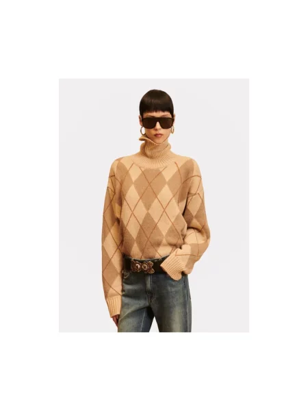 Sweter z golfem Aniye By beżowy