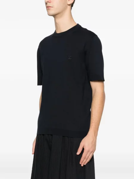Tricou Gucci cu decolteu rotund albastru