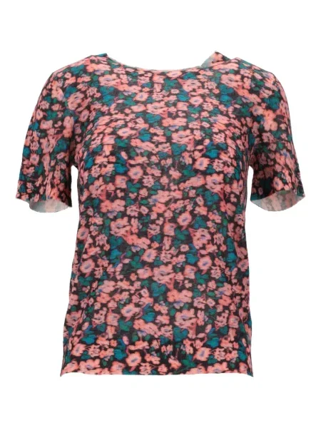 Top Paul Smith w kwiatki z nadrukiem różowy