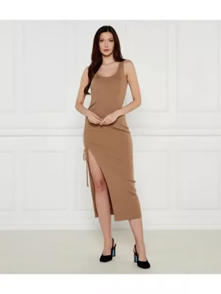 Michael Kors De lână rochie bej