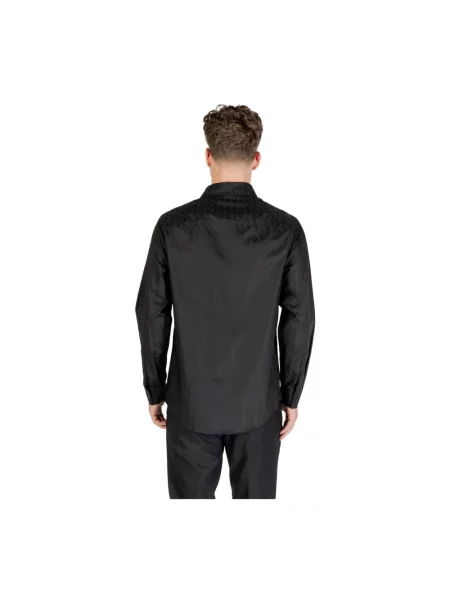 Armani Exchange koszula regular z kołnierzykiem klasycznym czarny