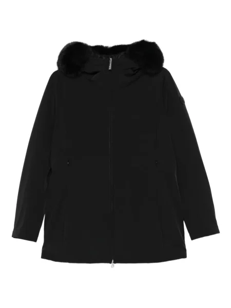 Blană artificială palton de blană Colmar cu glugă negru