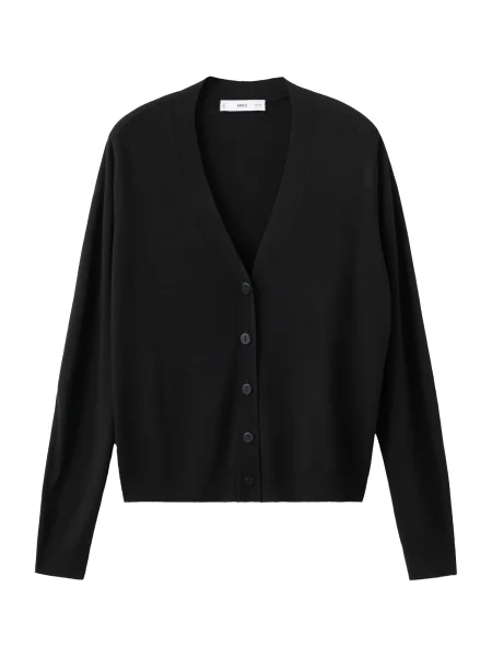 MANGO Geacă tricotată LUCCAV' negru