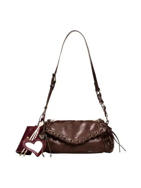 Crossbody kabelka Desigual hnedá