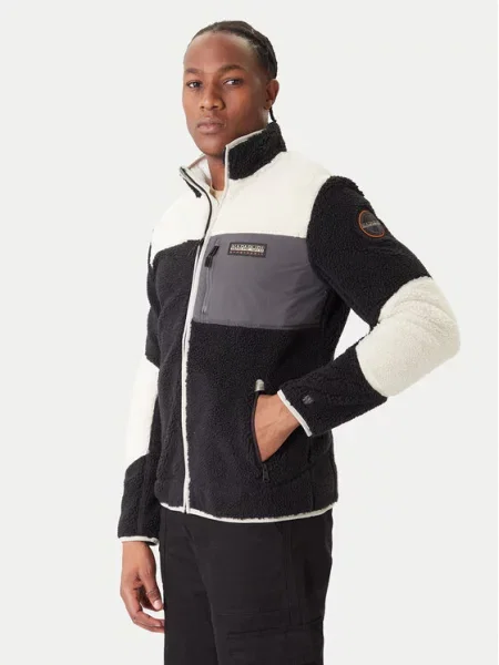 Fleece φλις φούτερ Napapijri μαύρο