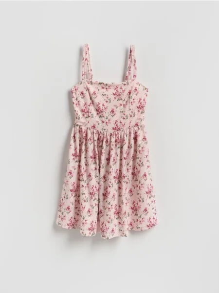 Reserved Wzorzysta sukienka mini wielobarwny