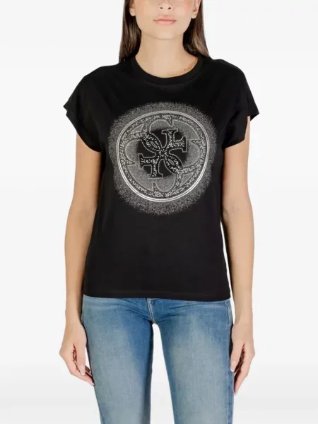 Stras tricou Guess negru