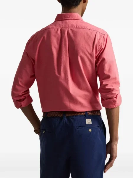 Λινό ριγέ polo Polo Ralph Lauren με κέντημα πράσινο