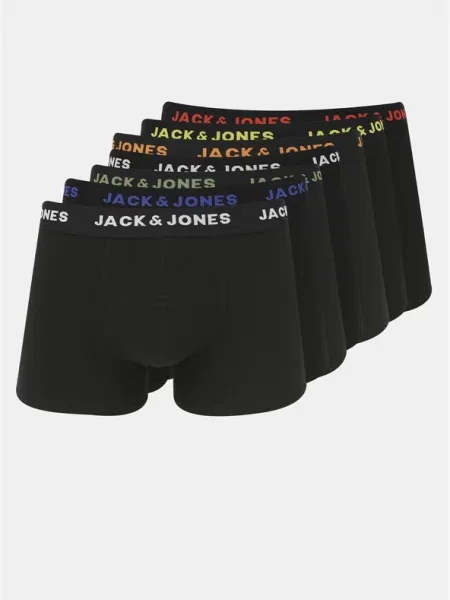 JACK & JONES Boxeri verde închis / portocaliu / roșu alb negru