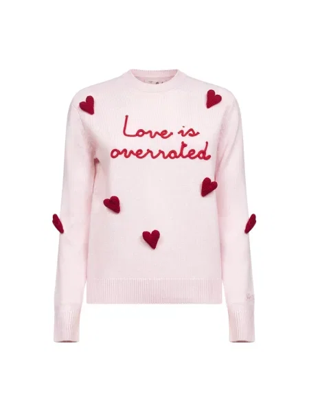 Sweter Mc2 Saint Barth wełniany różowy