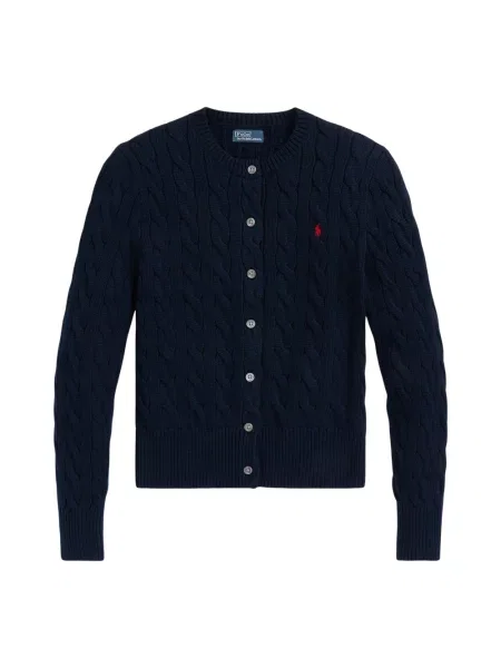 Kardigan Polo Ralph Lauren z logo z długim rękawem niebieski