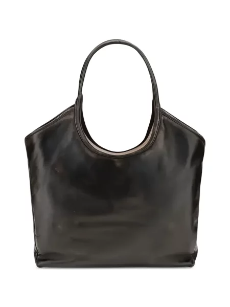 Bőr shopper táska Miu Miu fekete