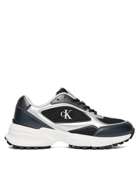 Női cipők Calvin Klein Hike Runner fűzős hálós keverék black/silver Hike Runner Lace Up Mesh Mix fehér