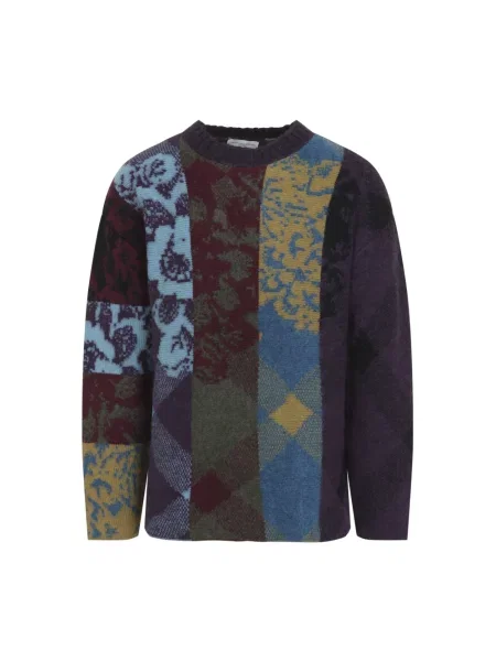 Sweter Dries Van Noten fioletowy