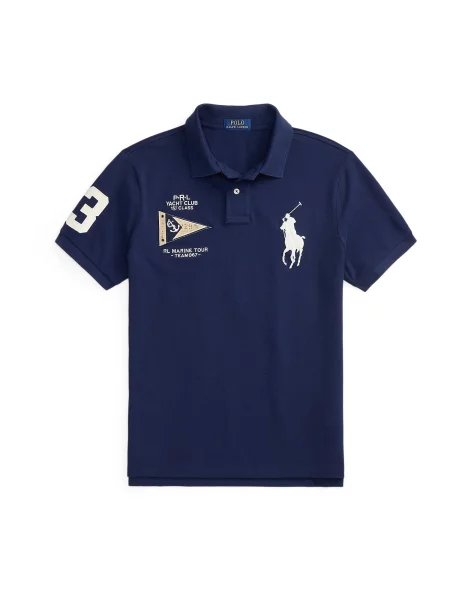 Polo Ralph Lauren Tricou ecru / bleumarin alb