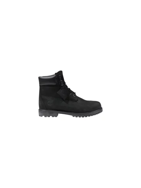 Botki Timberland na płaskim obcasie wodoszczelne czarne