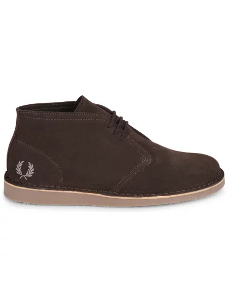 Pantofi Fred Perry din piele de căprioară maro