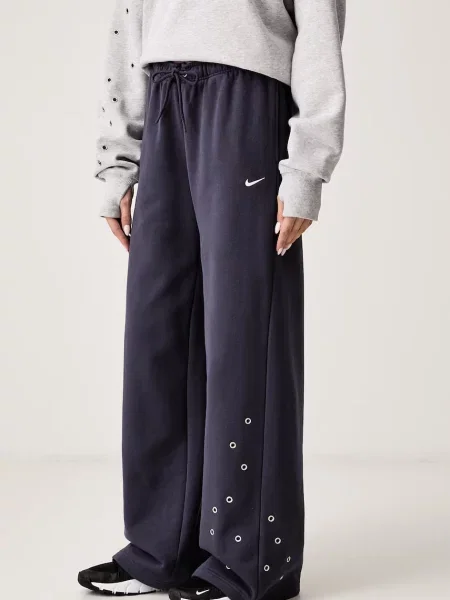 Nike Sportswear спортен панталон дамски с Studio Fleece синьо
