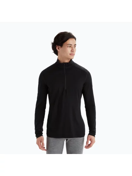 Termo tričko longsleeve icebreaker Merino Oasis Half black černé