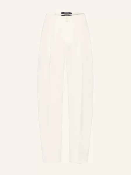 Jacquemus Kalhoty Le Pantalon Moisson Regular Fit bílá