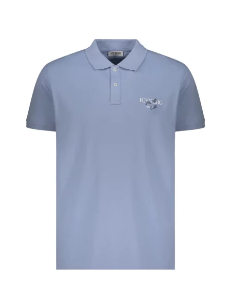 Tricou polo Iceberg cu imagine albastru