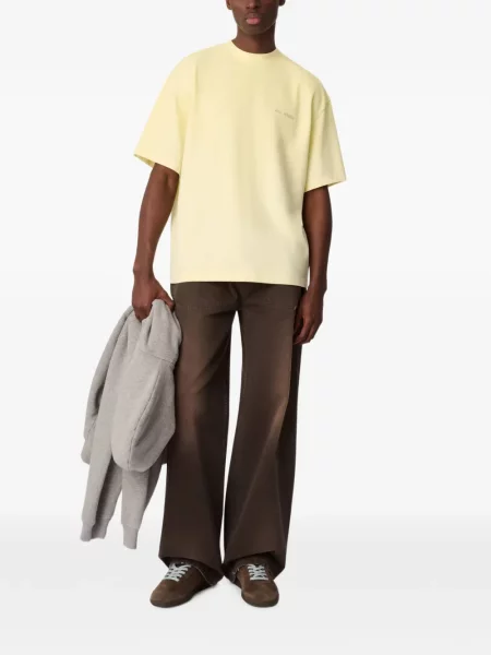 Tricou Axel Arigato cu broderie cu gradient galben