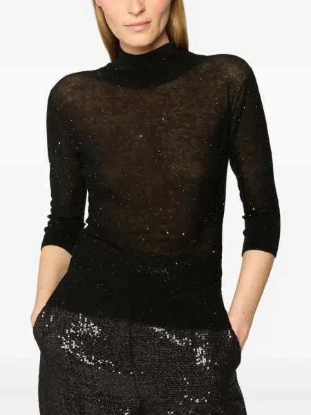 Top Genny cu paiete negru