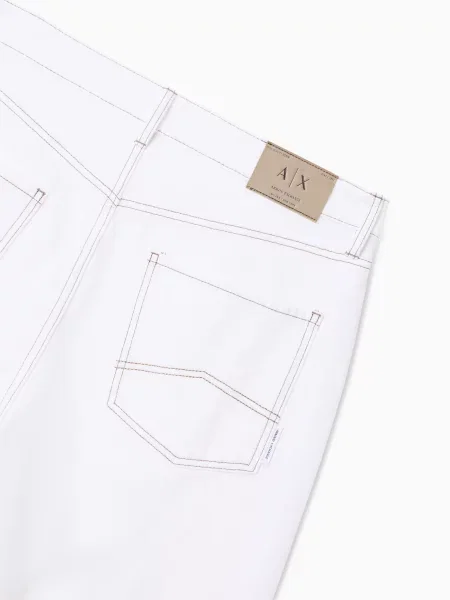 Прямі джинси Armani Exchange білий