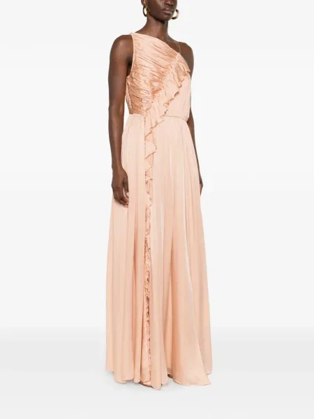 Rochie maxi Ulla Johnson cu volane cu un umăr gol de costum
