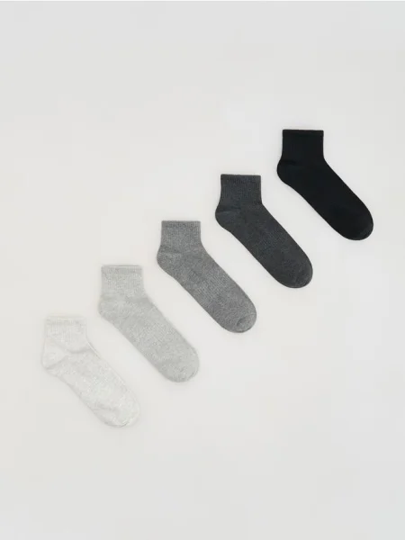 Reserved Set de 5 perechi de șosete gri-închis gri