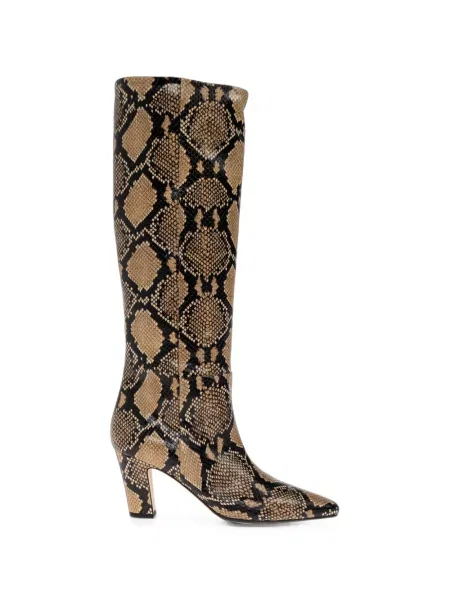 Botine Aeyde cu imagine cu model piele de șarpe
