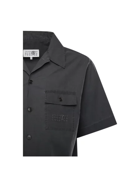 Krótka koszula z krótkim rękawem Mm6 Maison Margiela z krótkim rękawem szara