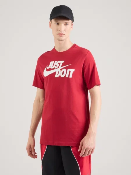 Nike Sportswear Tričko Swoosh červená biela