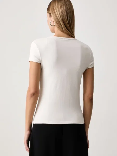 Guess T-shirt z AMALIA beżowa