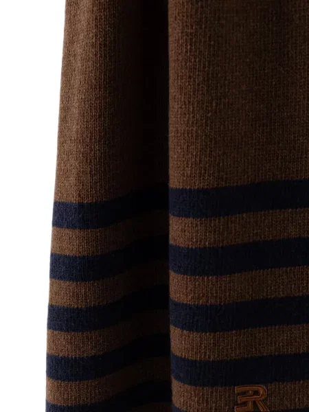 Fular Ermanno Firenze cu broderie maro