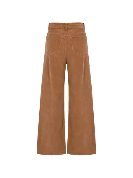 Pantaloni Twinset de catifea cord maro