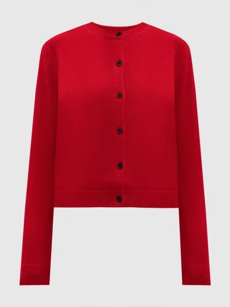 Кардиган з вовни та кашеміру з логотипом Juun.j червоний