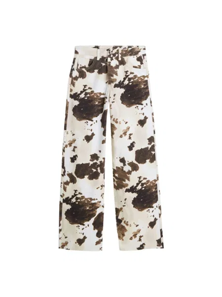 Spodnie baggy Summum Woman z nadrukiem z twillu