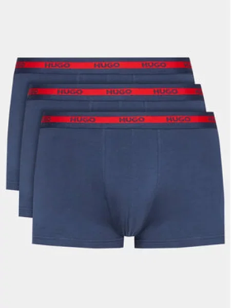 HUGO Boxerky noční modrá / červená černá