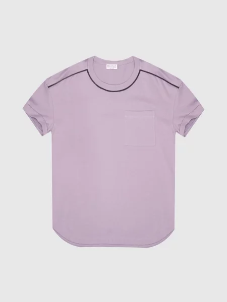 Детская футболка Brunello Cucinelli фиолетовая