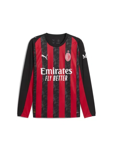 Koszulka domowa z długim rękawem AC Milan PUMA czerwona