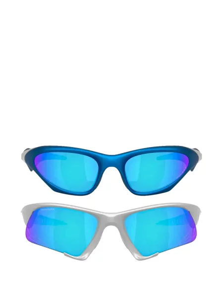 Ochelari de soare Oakley cu imprimeu geometric albastru