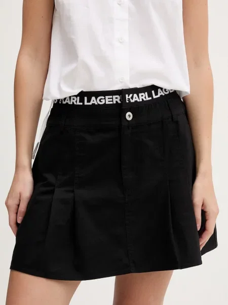 Karl Lagerfeld Jeans fustă jeans negru