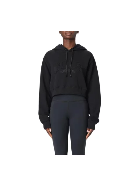 Bluza z kapturem Gcds z logo o skróconej długości czarna