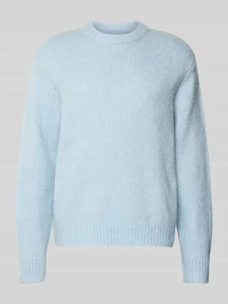 Sweter z dzianiny z prążkowanymi wykończeniami model ‘LIVERPOOL’ Jack & Jones